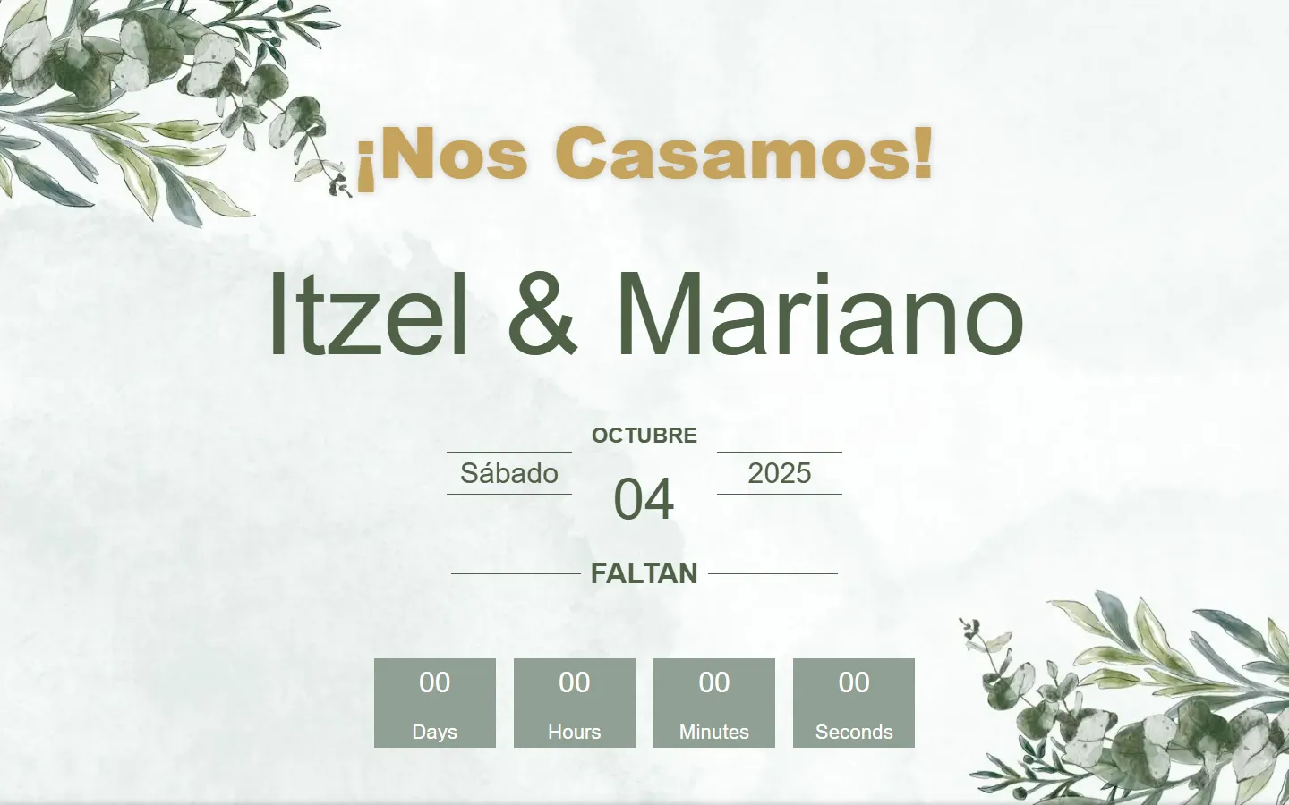 Captura de Invitación de Boda