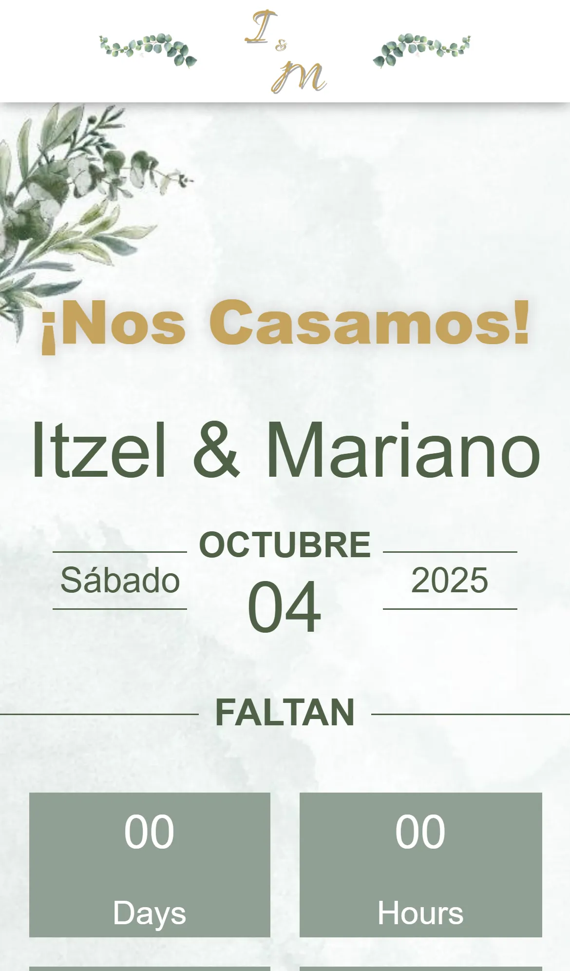 Invitación de Boda en móvil